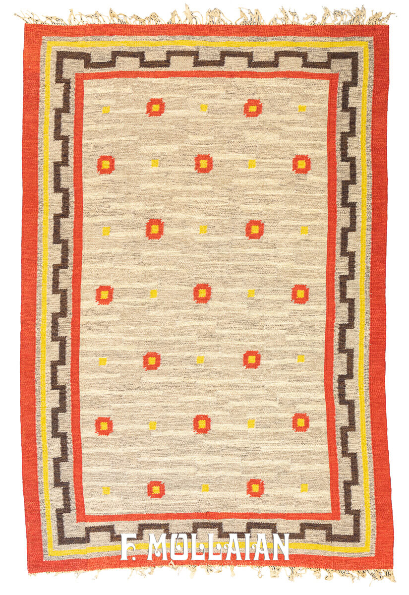Rollakan Swedish Flat-weave Rug Beige/Brown Color n°:246042